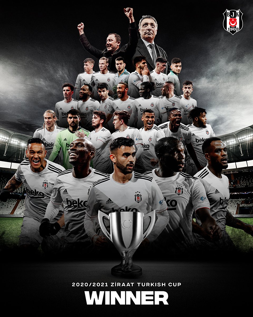 BesiktasEnglish's tweet photo. WE'VE WON THE TURKISH CUP!

🏆🤩🏆

#ANTvBJK | #FlyHigh https://t.co/FmlzhlVBfO