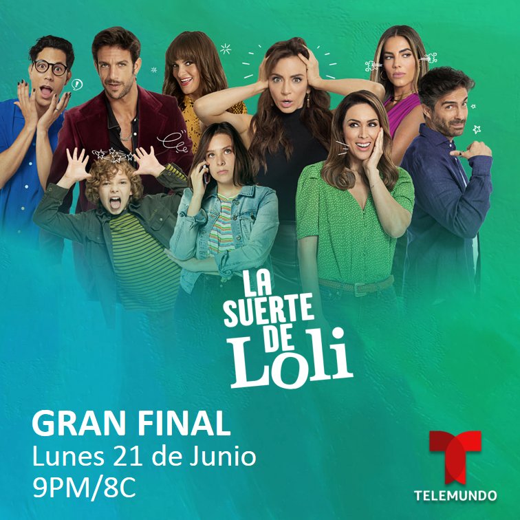 No te pierdas el GRAN FINAL de #LaSuerteDeLoli Lunes 21 de Junio 9PM/8C por Telemundo. <a href="/silvnavarro/">Silvia Navarro</a> <a href="/osv_benavides/">Osvaldo Benavides</a> <a href="/gabyespino/">gaby espino</a> <a href="/soyjoaquinf/">Joaquin Ferreira</a> <a href="/christiancha/">Christian Chavez</a> <a href="/laseoaneoficial/">Mariana Seoane</a>