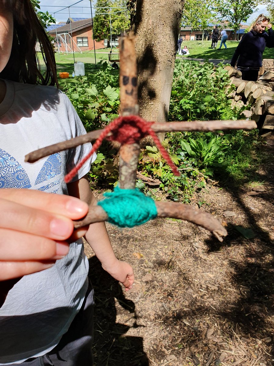 Learnt a clove hitch, taught, practiced and applied lashing techniques and created... 'Twiglet' #creativity #beyondthenationalcurriculum