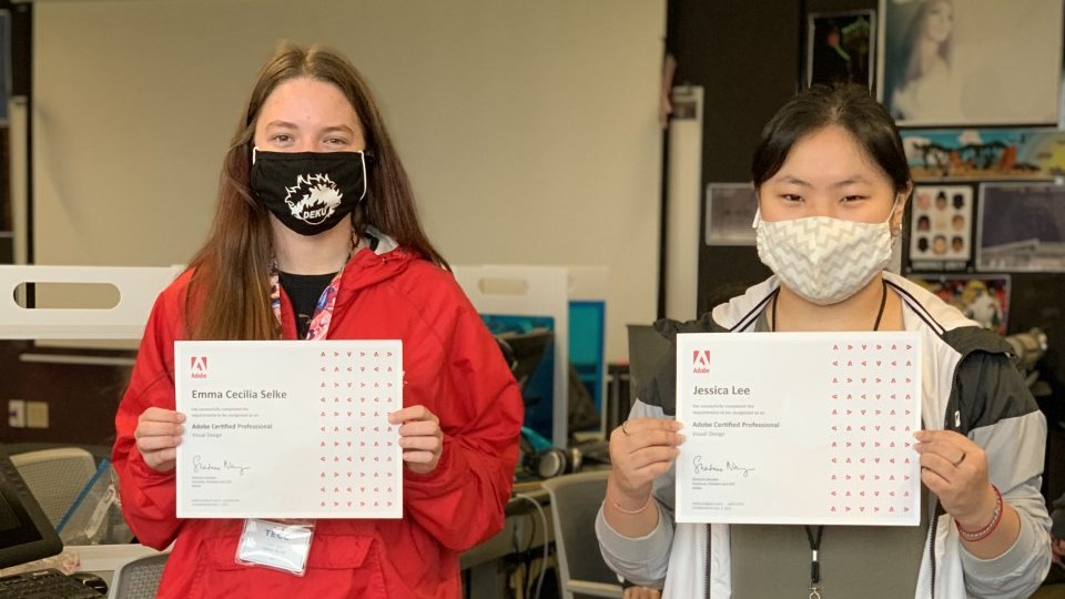 codeofdesign's tweet image. 20 Graphic Design &amp;amp; Illustration Students
34 Adobe Certified Associate Certifications earned
5 Adobe Certified Professionals in Visual Design awarded
1 Super Proud Teacher
@lisdcte @TECCeast #adobe #certification #graphicdesign