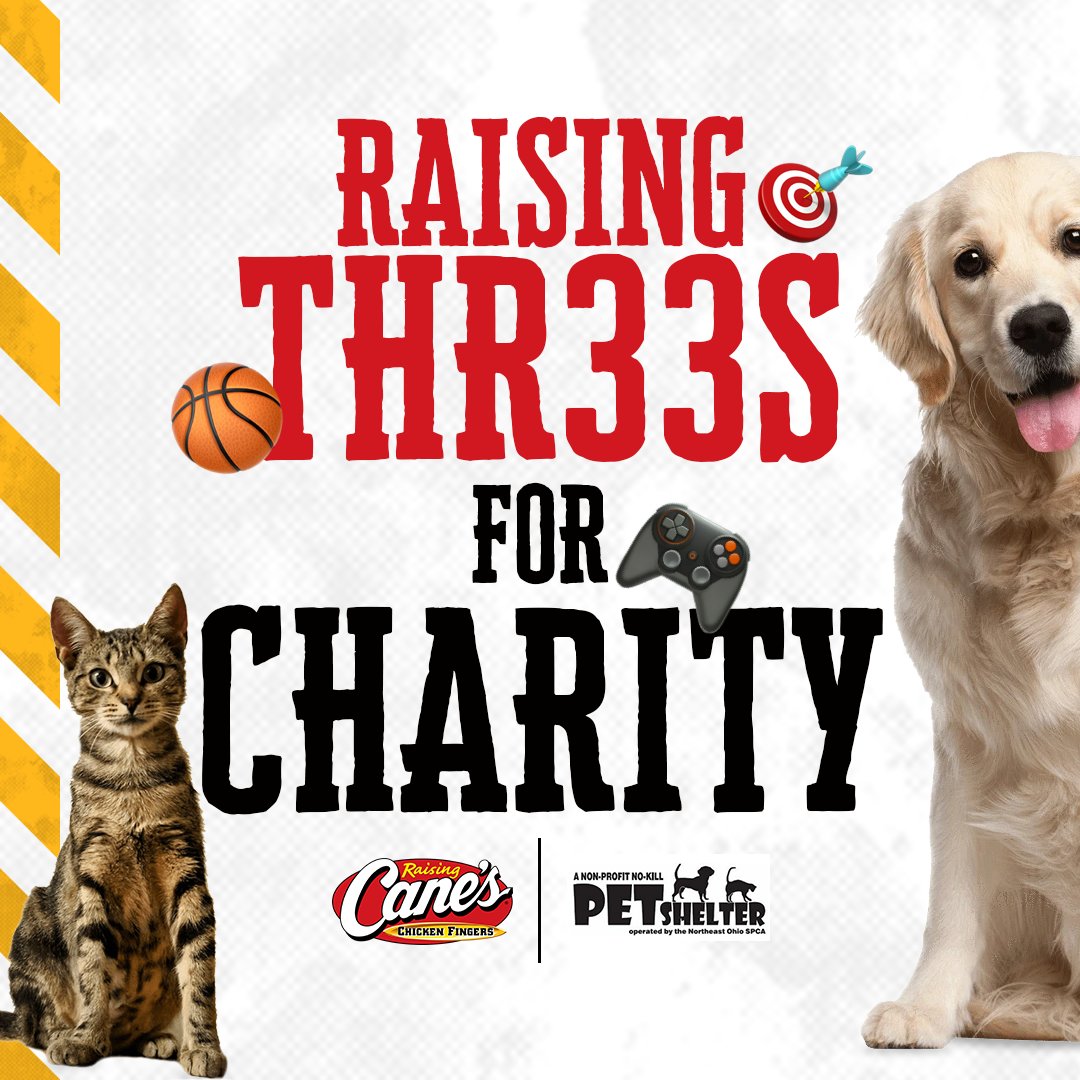 CavsLegionGC's tweet photo. More 3's = More Money for Charity
 
Each three we make this season is worth more than just points on the board. @Raising_Canes has committed to donate to the Northeast Ohio SPCA for each 3 we make this season. #CanesForTheWin https://t.co/j5sDIC2NZG