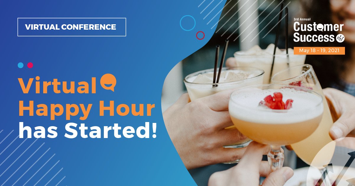 CusSuccessCan's tweet photo. #Happyhour 🍸has arrived! Are you excited? Meet informally with fellow delegates in roundtable chats, engage in 1:1 chats with speakers, peers or vendors. Don't forget to use our "recommended matches" tool to connect based on similar interests &amp; business objectives #CS https://t.co/thIsTcWaXT