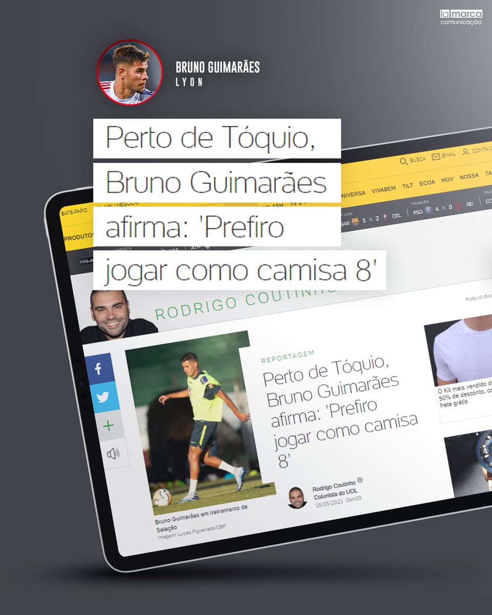 lamarcacomunica's tweet photo. Capitão da Seleção Brasileira no Pré-Olímpico e convocado recentemente para a seleção olímpica, o #CLienteLaMarca Bruno Guimarães conversou com a reportagem do site Uol e falou sobre momento, Tóquio, Seleção e muito mais.
Link: https://t.co/OTa9krGTEm https://t.co/VXP0Taedcs