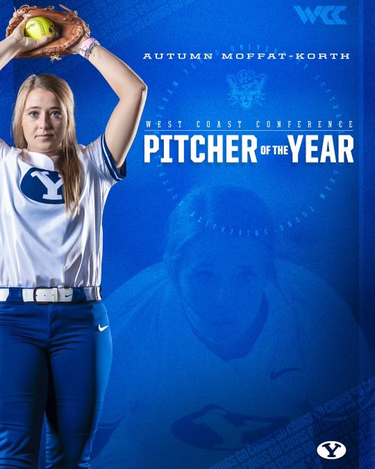 @autumnmoffatkorth is PITCHER OF THE YEAR!!! But are we surprised?😏

#BYUSoftball #GoCougs