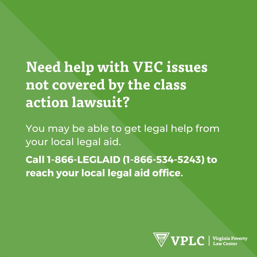 Last month, we joined <a href="/LegalAidJustice/">Legal Aid Justice Center</a> @LegalAidWorks &amp; pro bono partners in filing a class action lawsuit against <a href="/vaemploy/">Virginia Employment Commission</a> over its unemployment insurance system. If you're struggling to get unemployment benefits, here's what you need to know.