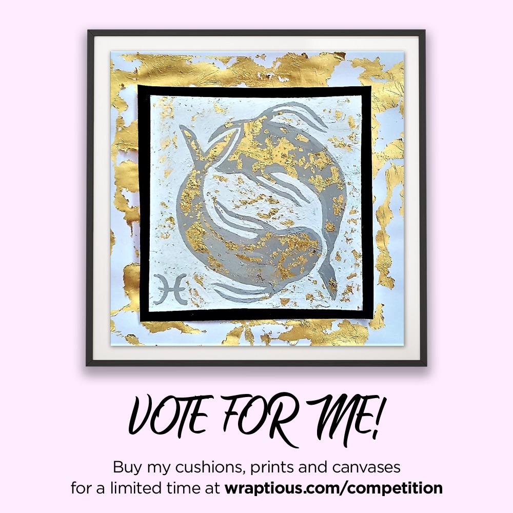 Vote for & shop my #horoscope #collection for a limited time only! wraptious.com/collections/sp… #pisces #art #artprints #cushions #canvas #starsign #interiordesign #vote