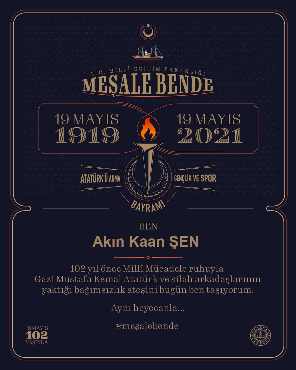 Gazi Mustafa Kemal Atatürk ve silah arkadaşlarının izinde #mesalebende 
<a href="/sinopilmem/">Sinop Milli Eğitim Müdürlüğü</a> <a href="/YLDZercan1957/">Ercan Yıldız🇹🇷</a> <a href="/tcmeb/">Millî Eğitim Bakanlığı</a> <a href="/ziyaselcuk/">Ziya Selçuk</a>