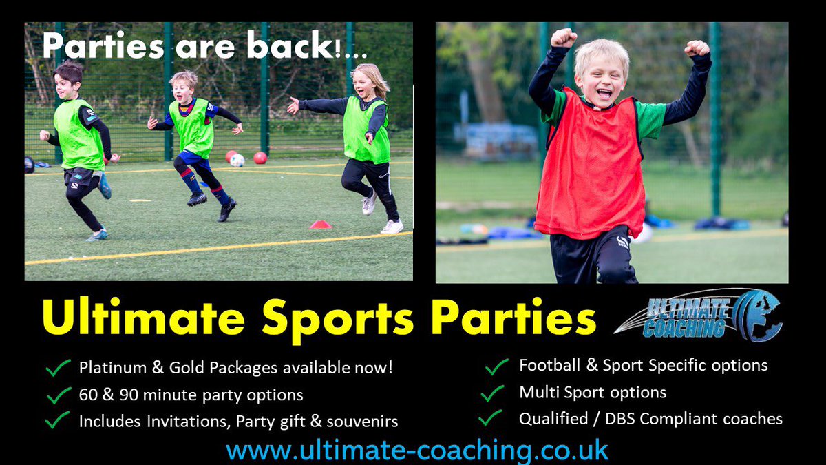 Great news that children’s parties have now returned! 👏⚽️🎈🎉 
UC are now offering Gold &amp; Platinum Plus packages for children aged 5 - 11 years. 
As part of the relaunch we are offering parents 10% off for the summer term
Please call 01483 488212 ☎️ #parties #sports #fungames