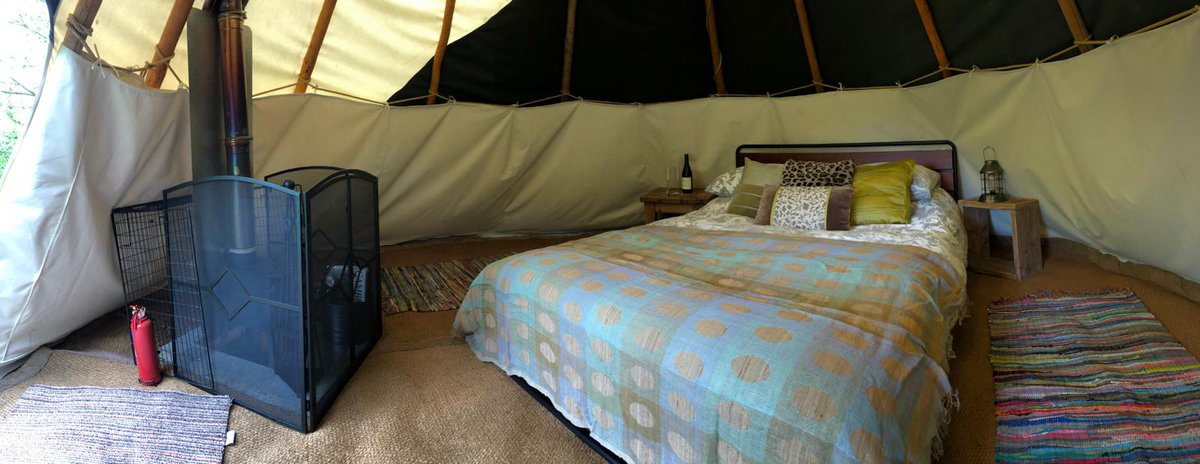 **Last-minute availability this weekend**  Due to a cancellation our tipi and bell tent are available this weekend. We can now accept stays of 2 households meeting up, so here's your chance! Book via bit.ly/3hCindF