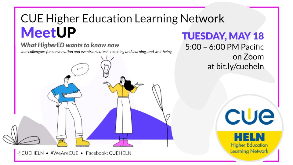 CUE Higher Ed Learning Network tweet media