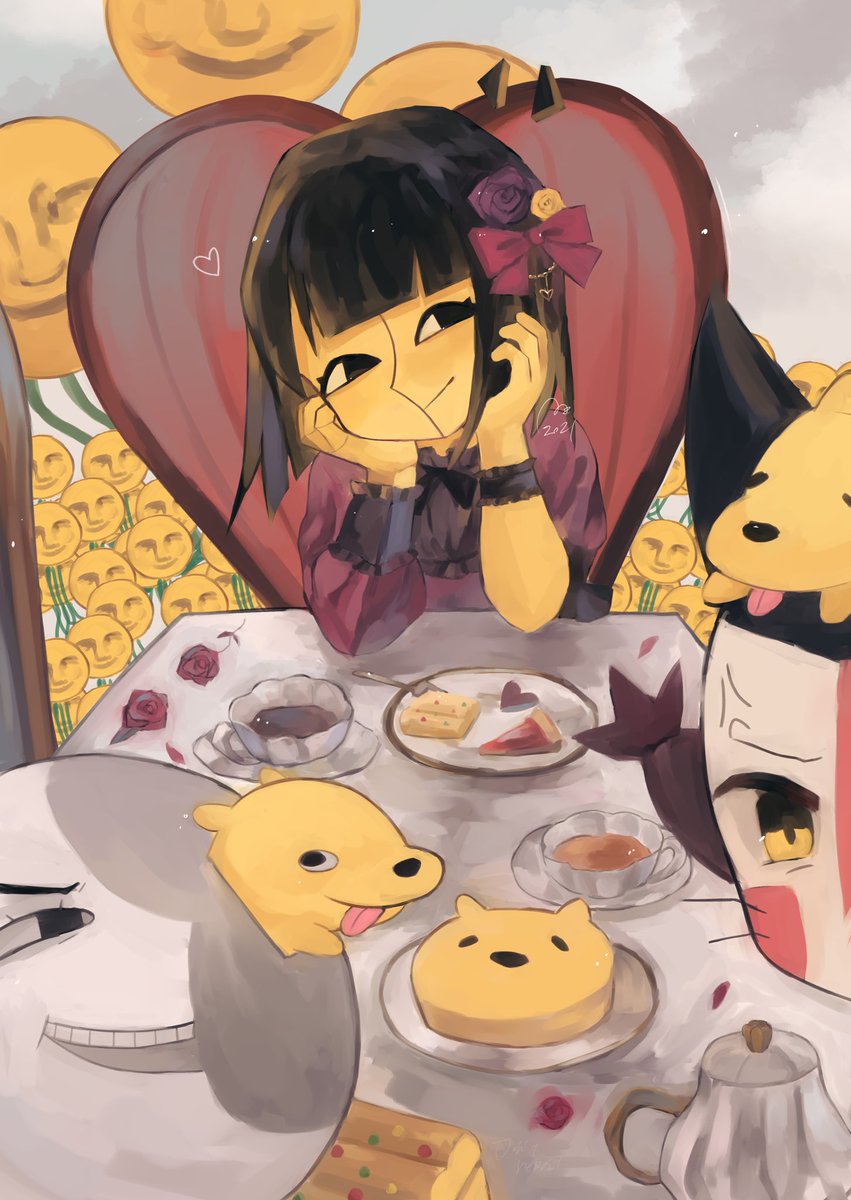 「💛ENA's Happy Tea Party💛
 #ENA #Enafana」|✕̤͓̽ゾ̤͓̽mezoのイラスト