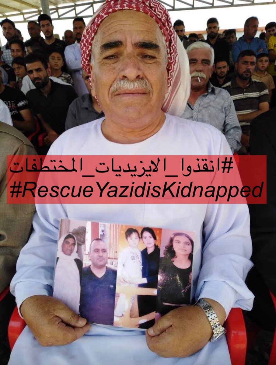 Muradsalim1's tweet photo. استمرار حملة المطالبة بالبحث عن الايزيديين المختطفين.
لا يزال 2900 ايزيدي مختطف ولا يوجد اي تحرك حكومي لتحرير هولاء المختطفين من الأسر رغم مرور سبعة سنوات على #الابادة_الايزيدية.
الحملة تبداء غداً الساعة 18:00 بتوقيت العراق .
#انقذوا_الايزيديات_المختطفات
#RescueYazidisKidnapped https://t.co/w8iQwum61q