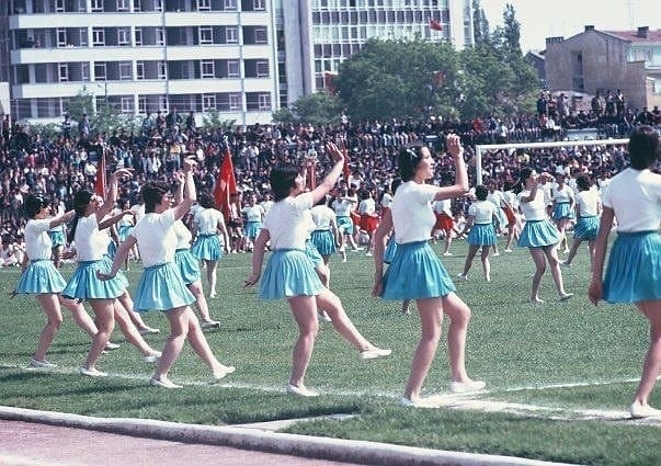 19 Mayıs Atatürk'ü Anma, Gençlik ve Spor Bayramı gösterisi.(Konya,1975)