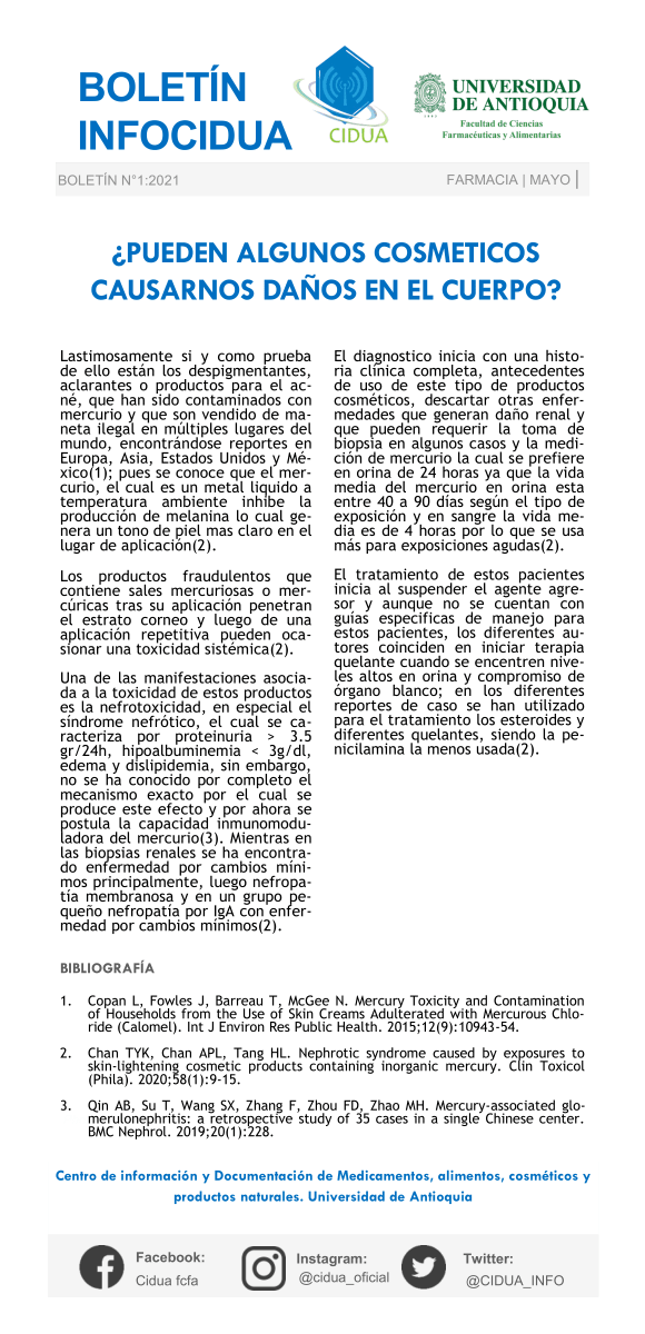 CIDUA_INFO's tweet photo. Te invitamos a que leas nuestro primer boletín de este año: ¿Pueden algunos cosméticos causarnos daños en el cuerpo?
Estamos seguros que te va a gustar! 🥳 https://t.co/KHeh2ii74G