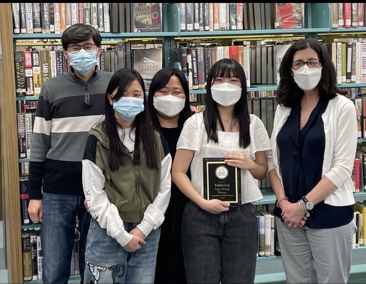 Congratulations to Yubin Lee for designing the new Cresskill Library logo! Her work was selected from the multiple submissions by students in Mrs. Grossman’s Advanced Digital Art class. 🐾 <a href="/cresskill_pl/">Cresskill Public Library</a> <a href="/cresskilldesign/">CHS Design Dept.</a> <a href="/CresskillMSHS/">Cresskill MS/HS</a>
