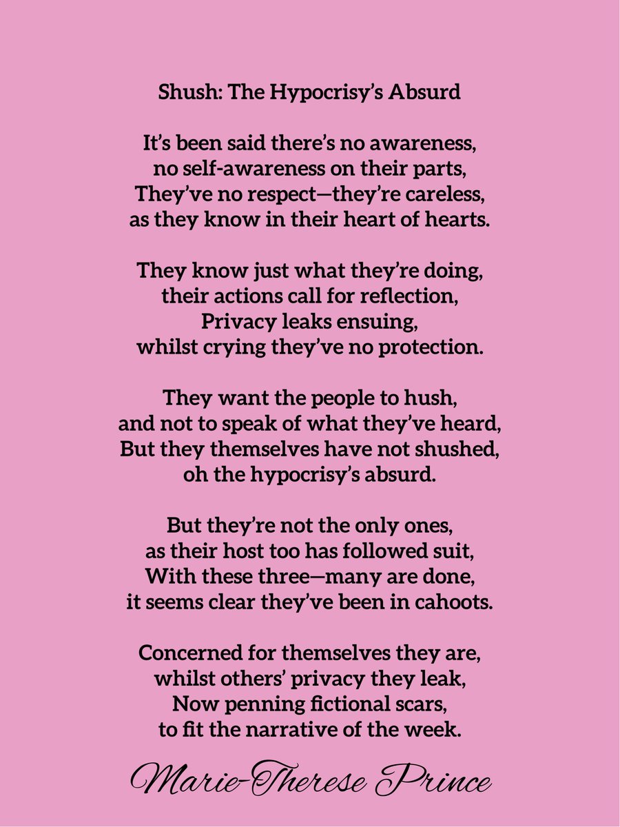 @PeteyR13 <a href="/TheToadours/">The Toadours</a> So many people agree these two have no self awareness. I’d 💗 for you to check out a snippet of one of my poems from my upcoming collection, showcasing the pulse surrounding #Megxit! Much more to come!

Perspectives voiced by the public as well as those in spirit! 😳👻