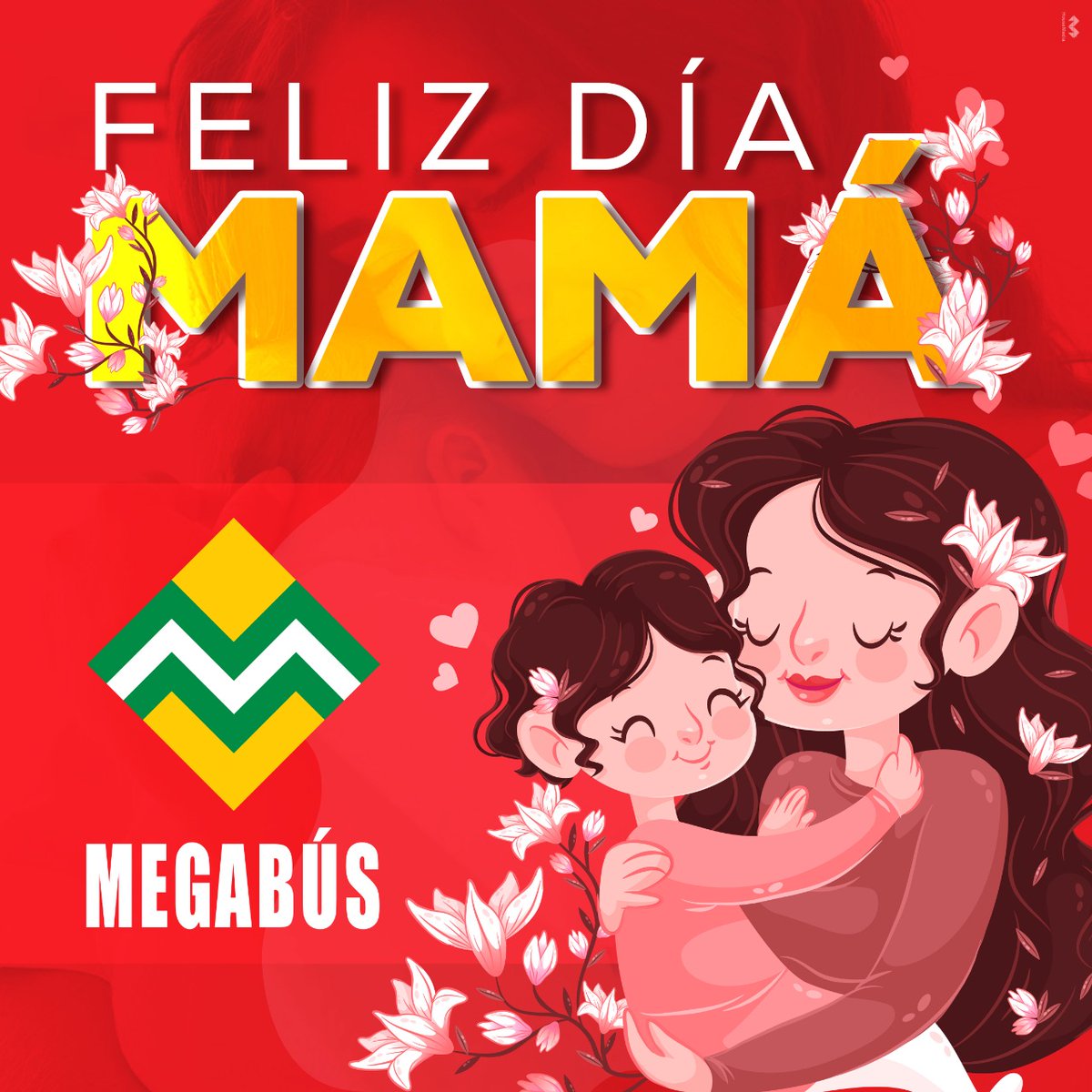 megabusenmarcha's tweet photo. Hoy día de la madre, queremos exaltar a esas #MegaMamas que todos los días trabajan por sus sueños y los de su familia 👨‍👩‍👦‍👦 resaltamos la pujanza y el amor con el que hacen todo posible 🙆🏽‍♀️

#MegaOrgullosos #Megabus https://t.co/Czy6r0HLMP