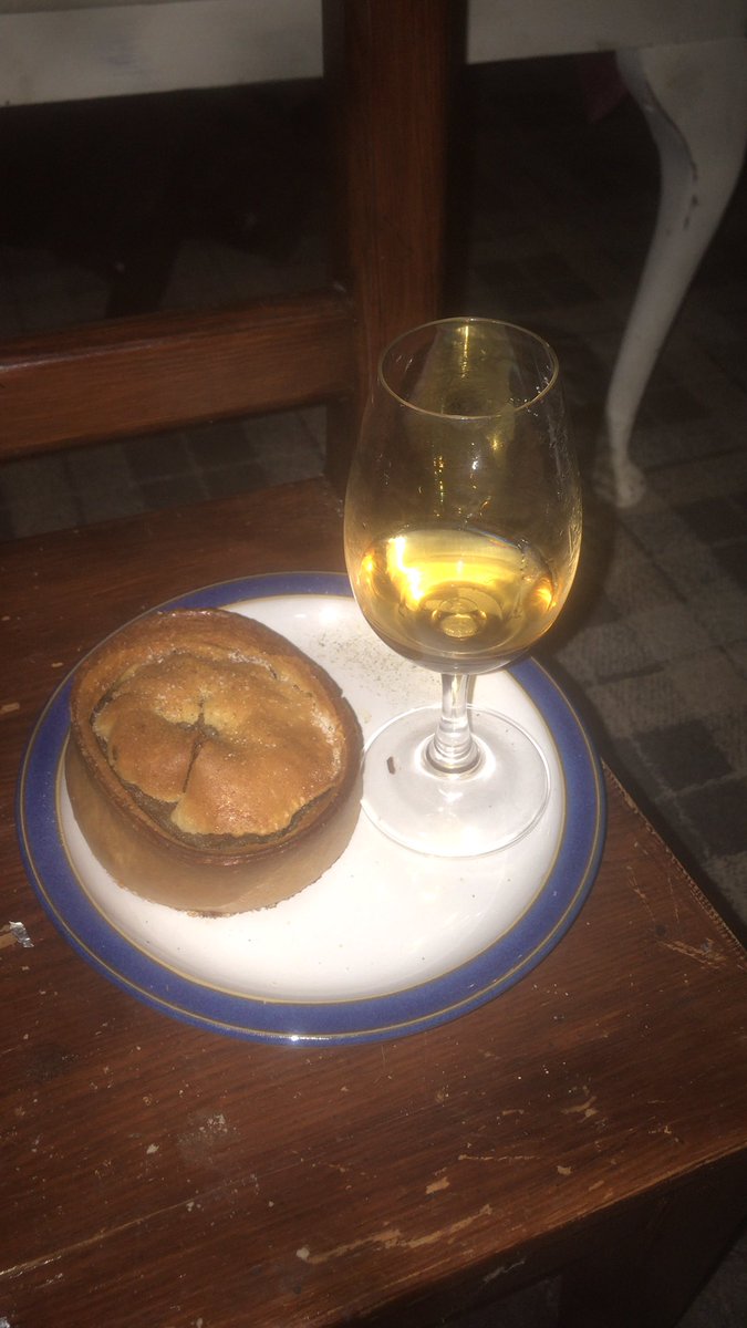 Does a fine scotch pie hide a poor dram or does a great dram shield a poor pie. Leave that with you.