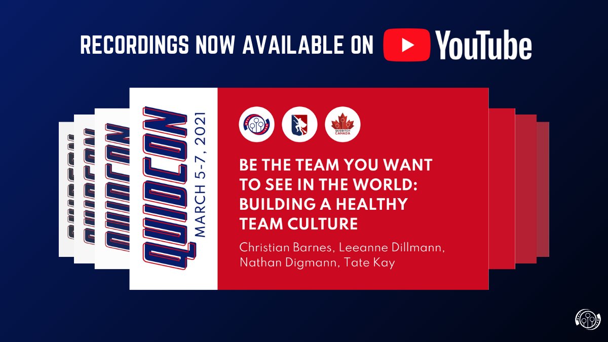 Did you miss a panel at QuidCon? Want to go back and write down some quotes? Just ready to be re-inspired before MLQ season starts? 

30+ recordings from QuidCon are now available on YouTube.

bit.ly/quidcon-record…