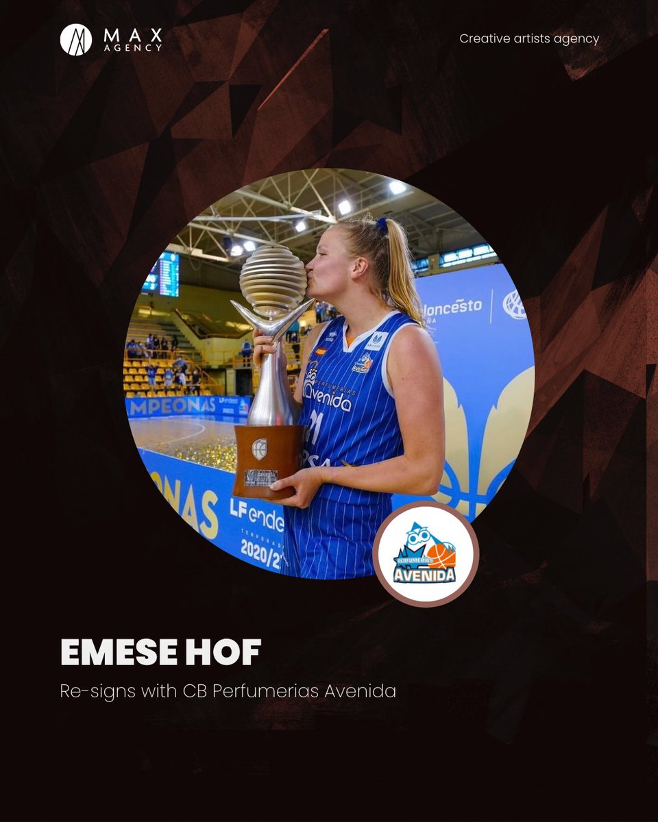 maxagency_eu's tweet photo. Dutch international @emese_hof will play another season for Spanish Champion @CBAvenida !
Emese will continue to shine in her Avenida jersey. We can’t wait for next season! 😬👊🏻
#emese #dutchie #salamanca #spain #topseason #moretocome #lookingforwardtoit #weshareyourgoals https://t.co/cJKX53OTv4
