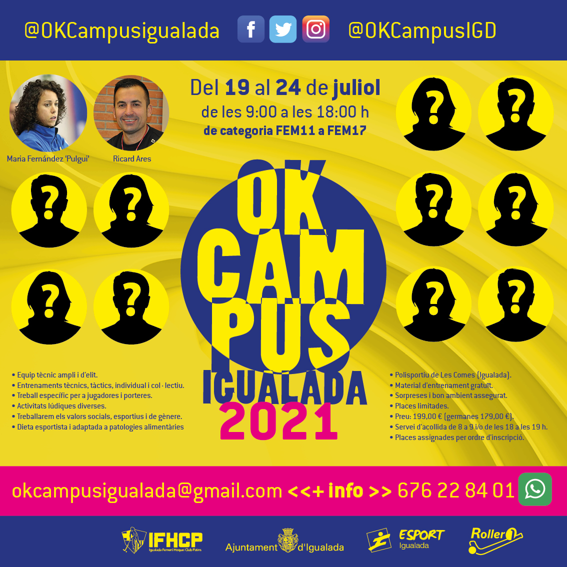 🟡🔵 OKCAMPUS IGUALADA 🔵🟡

RICARD ARES TORNA TAMBÉ AL OKCAMPUS!!

El seleccionador espanyol també ens acompanyarà en aquesta nova edició del <a href="/OKCampusIGD/">OK Campus Igualada 2023 - Del 26/6 al 1/7</a> !

INSCRIPCIONS OBERTES - PLACES LIMITADES
👉 forms.gle/yrYXryx7WdBQdV…

#OkCampusIGD #IFHCP #EsportFemení #CampusFemení