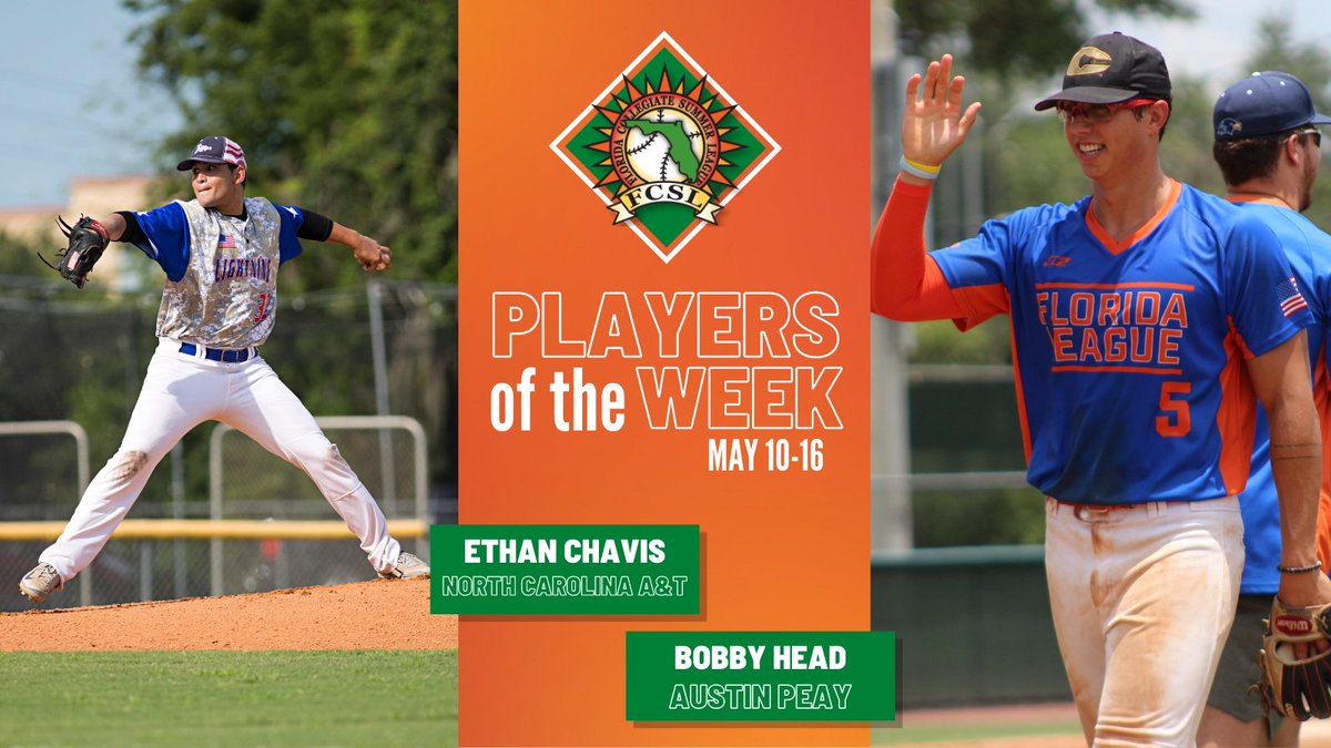 floridaleague's tweet image. With the college season entering the home stretch, Ethan Chavis (N.C. A&amp;amp;T) and Bobby Head (Austin Peay) led the way for their respective teams.

📰Check out our Players of the Week and other outstanding performances: floridaleague.com/view/fcsl/news…