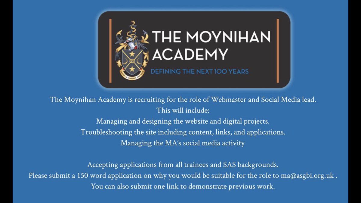 ASGBI Moynihan Academy (@asgbi_ma) on Twitter photo It’s the one you’ve all be waiting for.... An exciting opportunity to join the <a href="/ASGBI_MA/">ASGBI Moynihan Academy</a> council!
If you have a flair for IT & would like to reap the benefits of being on the council then check out the job description below & please get in touch. We would love to hear from you. It’s the one you’ve all be waiting for.... An exciting opportunity to join the <a href="/ASGBI_MA/">ASGBI Moynihan Academy</a> council!
If you have a flair for IT & would like to reap the benefits of being on the council then check out the job description below & please get in touch. We would love to hear from you.