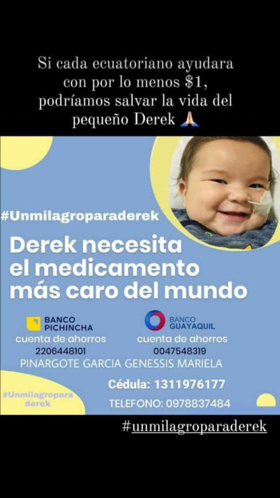 CarlosVictorM's tweet photo. Derek nos necesita. Toda ayuda cuenta y suma. #UnMilagroParaDerek https://t.co/QwDTbM64EX