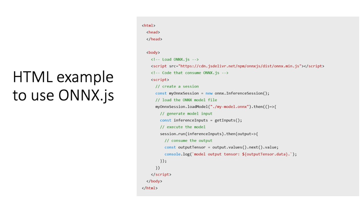 gp_pulipaka's tweet image. Run #PyTorch in the Browser using #ONNXJS. #BigData #Analytics #DataScience #AI #MachineLearning #IoT #IIoT #Python #RStats #TensorFlow #Java #JavaScript #ReactJS #GoLang #CloudComputing #Serverless #DataScientist #Linux #Programming #Coding #100DaysofCode
bit.ly/3orJd9U