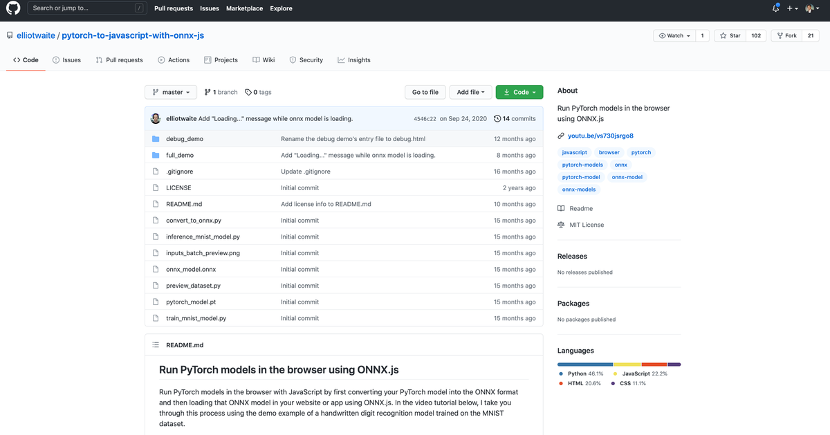 gp_pulipaka's tweet image. Run #PyTorch in the Browser using #ONNXJS. #BigData #Analytics #DataScience #AI #MachineLearning #IoT #IIoT #Python #RStats #TensorFlow #Java #JavaScript #ReactJS #GoLang #CloudComputing #Serverless #DataScientist #Linux #Programming #Coding #100DaysofCode
bit.ly/3orJd9U