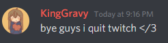 Doomonus1's tweet photo. Gravy quitting twitch? Not clickbait? https://t.co/YhFOYEuupG