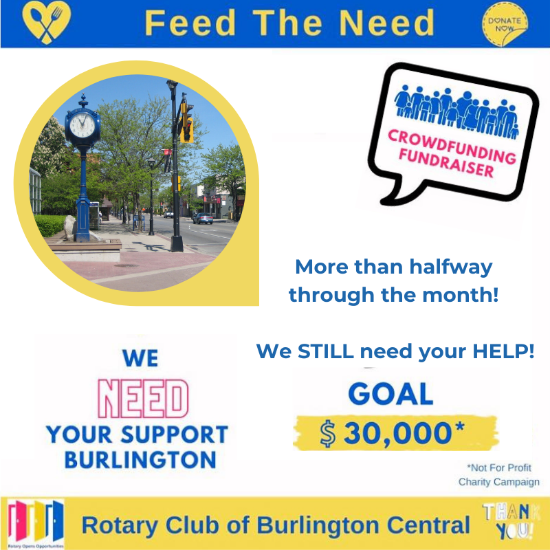 #feedtheneedrcbc Our campaign is just over the half way mark.  We still need your help to serve until we can fundraise in person again.  To donate go to <a href="/RotaryCBC/">Rotary Burlington Central</a> bio.  Thanks for your support