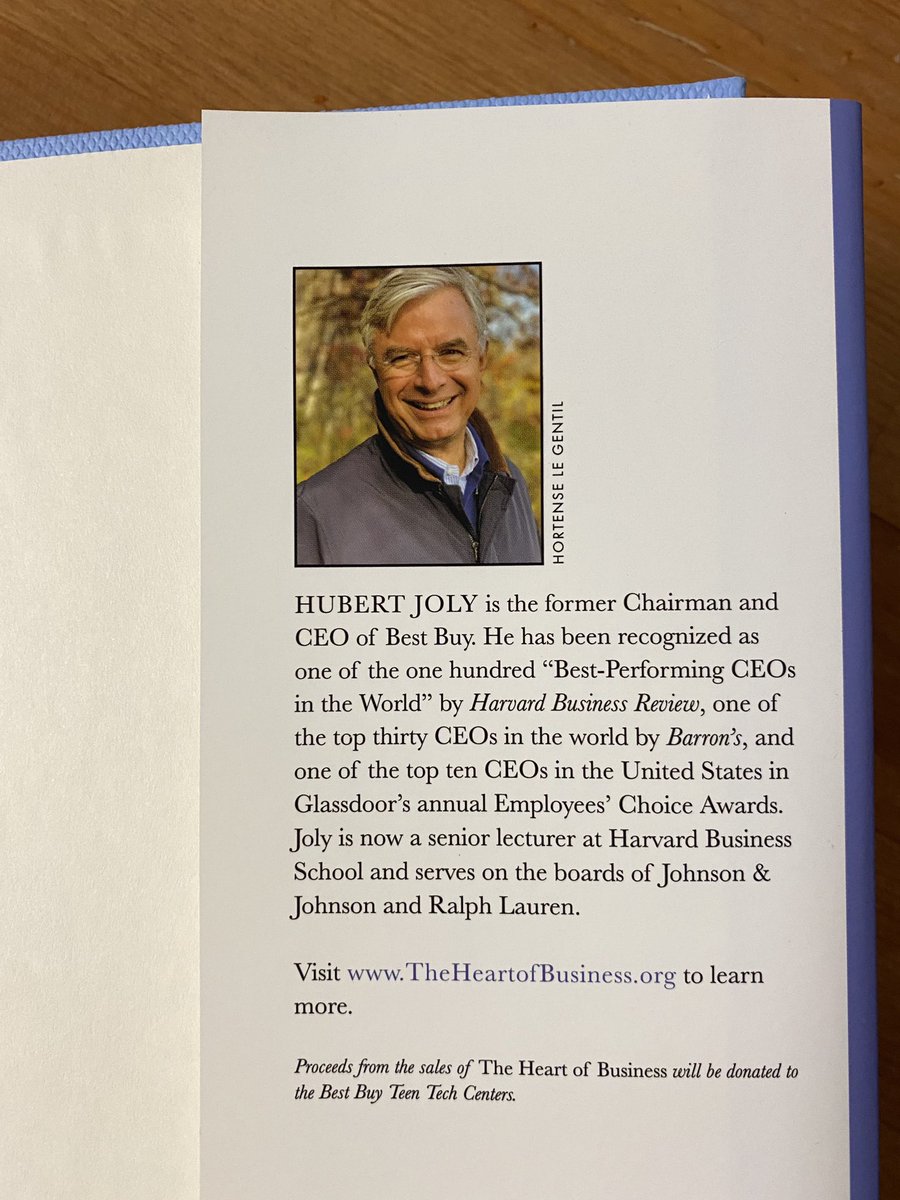 Have got a copy of a book by @HubertJoly_ “The Heart of Business”. One of excellent quotes: “Whatever tool you use, the goal remains the same: find what gives you energy, what drives you, what you truly and profoundly aspire to, and what stands the test of time”
 #HeartofBusiness