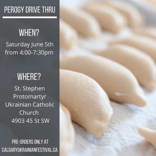 CalgaryDignity's tweet photo. Enjoy the Calgary #UkrainianFestival 2021 online on June 5 & 6. The festival is introducing #perogy's drive-thru! Although we can't meet in person, this is the next best thing! Pre-orders only, at https://t.co/5wIY3SuWKG
#yyc #UkrainianCanadian https://t.co/JSwYstyvHR