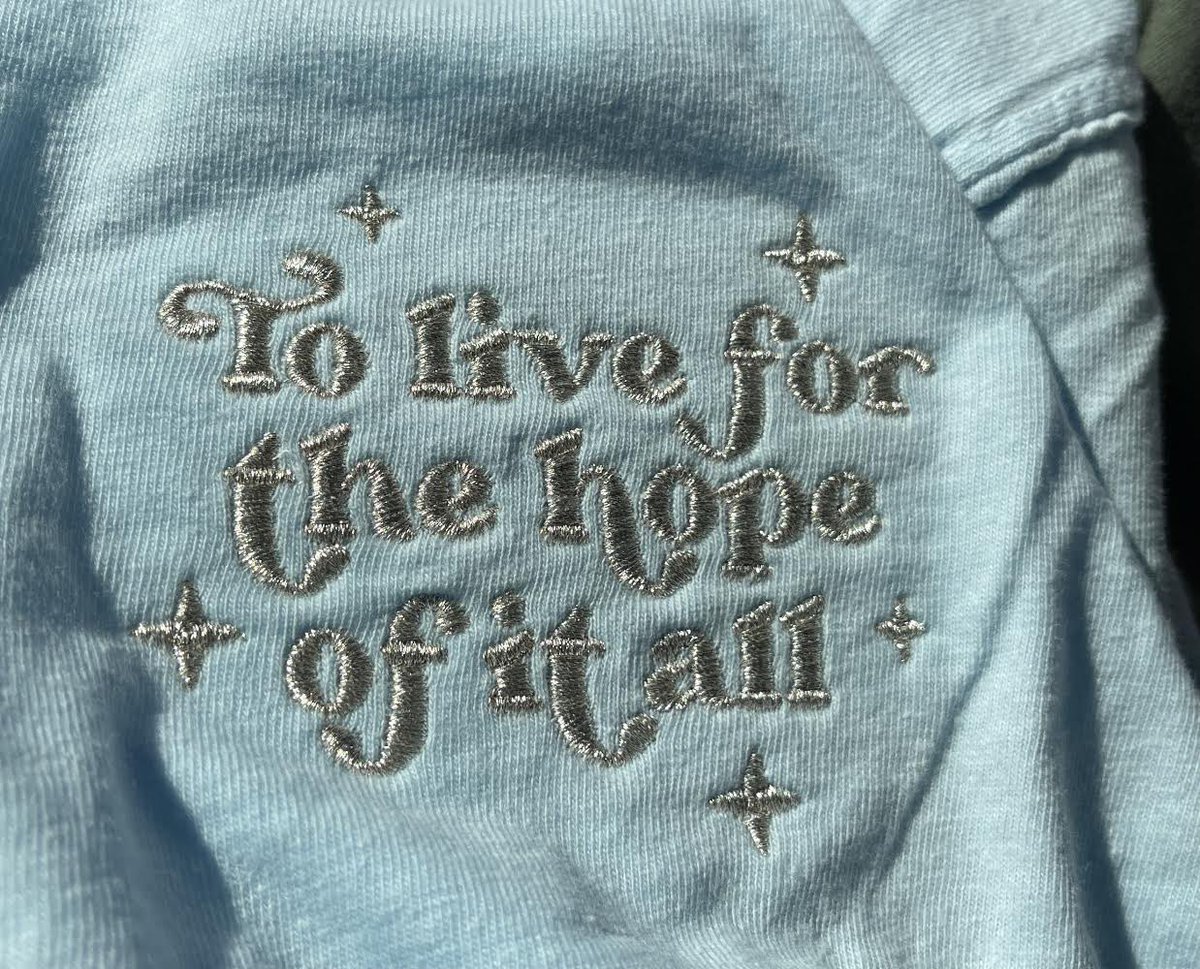 crinkledcuts's tweet photo. ✨ GIVEAWAY TIME ✨ 
The giveaway includes: a hope of it all embroidered tee, an embroidered sweatshirt, and a 13 patch! 

To enter: just make sure you’re following me, tag a friend and retweet!

I’ll be picking the winner on Sunday, May 23rd! 
Open to all - international too 😊 https://t.co/StKDS2ImzU