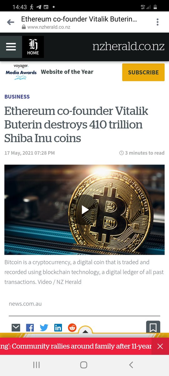 $shib reached nz news today this baby is gonna go crazy 😂😂😂