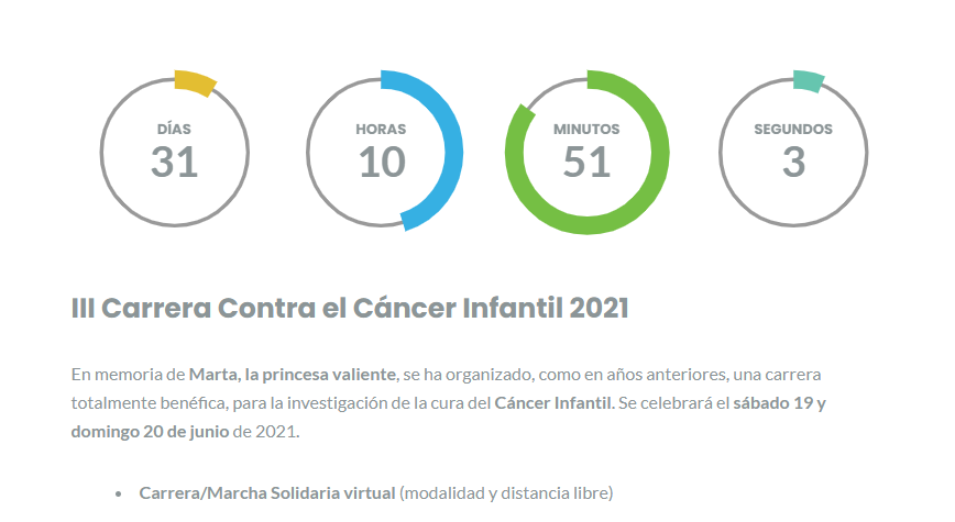 Ya ha comenzado la cuenta atrás!!! En breve abrimos inscripciones!!! Ya podemos ver en cualquier momento cuantos días, horas, minutos... faltan para el gran día, pulsando en el siguiente enlace.
laprincesavaliente.es/carrera