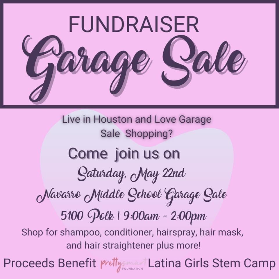 Join us this Saturday for our fundraiser garage sale at Navarro Middle School. 
Come shop for a good cause. 100% of proceeds will go toward our Summer STEM camp for Latina girls!  
#latinainstem #latinxSTEM #STEMeducation