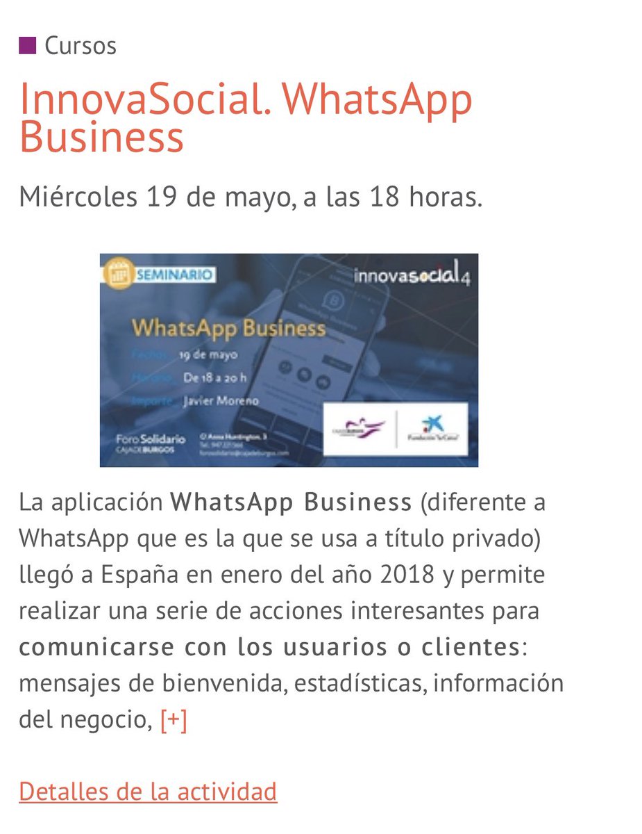 _DATACONSULTING's tweet photo. Un placer ayudar a las asociaciones a crear su WhatsApp Business y su uso conforme a la normativa de protección de datos y LSSI. Hoy en el Foro Solidario de Burgos de 18:00 a 20:00. 
Gracias a @Fundcajaburgos y @FundlaCaixa  #innovasocial #whatsappbusiness #rgpd #lopd https://t.co/jSVcOVyvIq