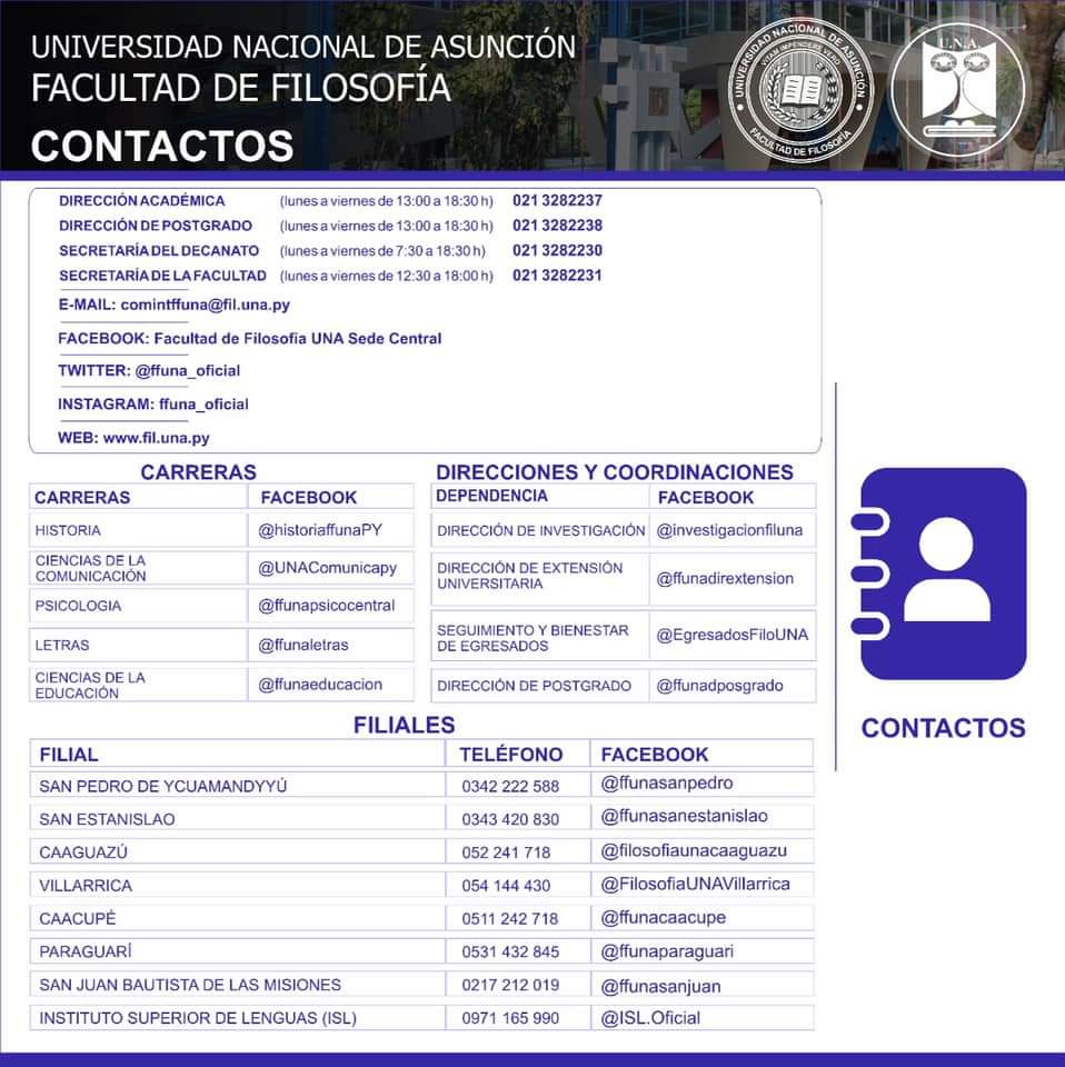 ffuna_oficial's tweet photo. ¡Lista de CONTACTOS ACTUALIZADOS!✅ https://t.co/0vOKOfncuP