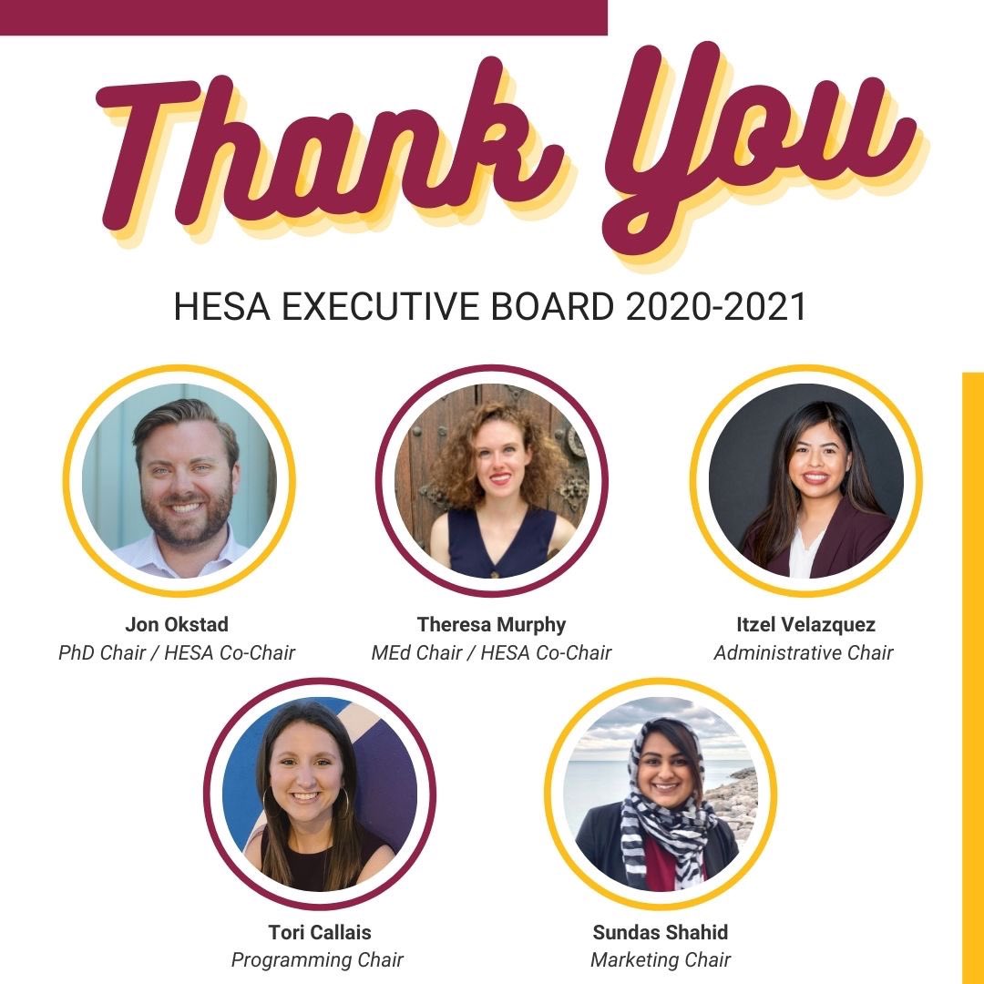 HESALoyola's tweet photo. We would like to take this time to congratulate and extend our deepest gratitude to HESA 2020-2021 Executive Board! Thank you for your commitment and countless hours of work for our community! https://t.co/9KTQkYhDNY