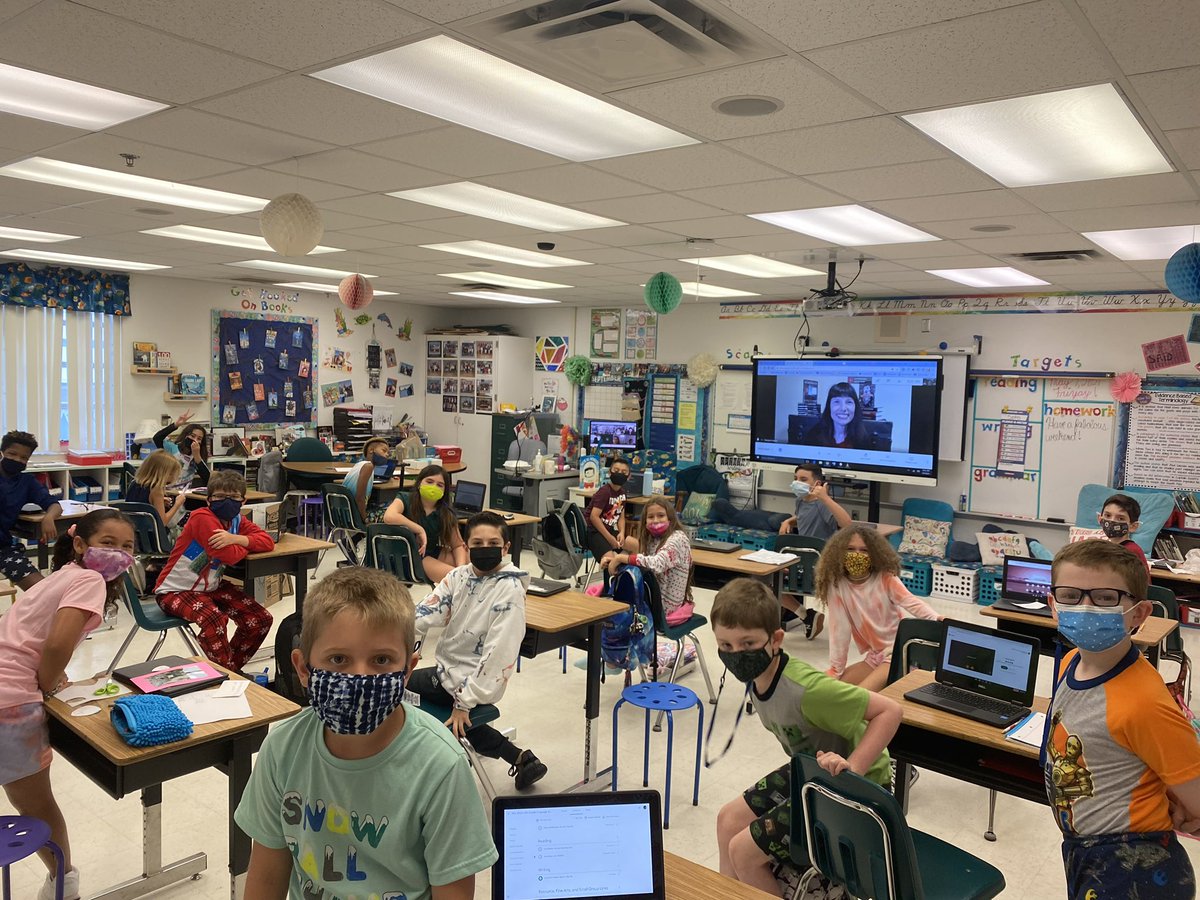 BinksForestES's tweet photo. Earlier this month, author @MPHaddix visited Mrs. Sotoβs 4th grade class- virtually of course! #AmongtheHidden - kid favorite! @branrundisney @pbcsd @MichellaLevy @MsKarenBerard #ExpecttheBestatBinks https://t.co/Y4g8xzEuXD