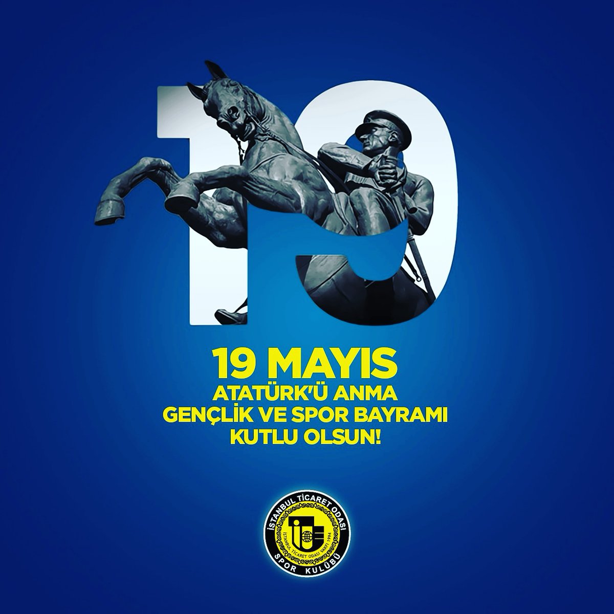 19 Mayıs, Atatürk'ü Anma, Gençlik ve Spor Bayramı Kutlu Olsun!
#MustafaKemalAtatürk #19Mayıs #itospor #itosporkulubu #itokurumsal