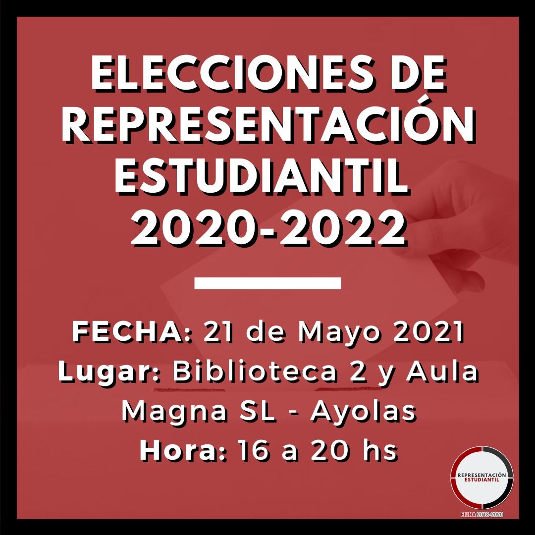 Cumplimos en informarles el lugar y hora de los comicios para elección de Representantes Estudiantiles (Período 2020-2022) 🗳️ a ejercer el derecho del sufragio compañeros!
