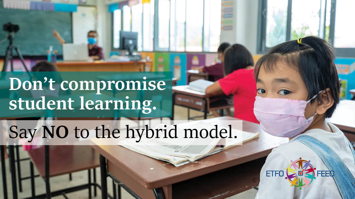 After hearing a clear NO from parents and educators the Peel School Board announced that it won't use a hybrid learning model in elementary schools this September. 👏🏽

All #onted Boards must act to ensure quality education and the success and well-being of every child! #onpoli