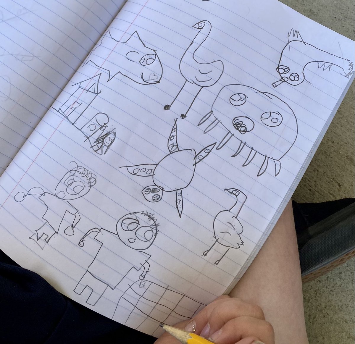 marietculver's tweet photo. ‘Sketch Notes’ from our 1st grade lesson “All the Way to the Ocean” Part 2 ⁦@VBGifted⁩ #EmergingScholarsSeatack #seatackdreamers 🌊 #Solution2Pollution 🐟 🐟 🦀 https://t.co/vwGHAgG8JT