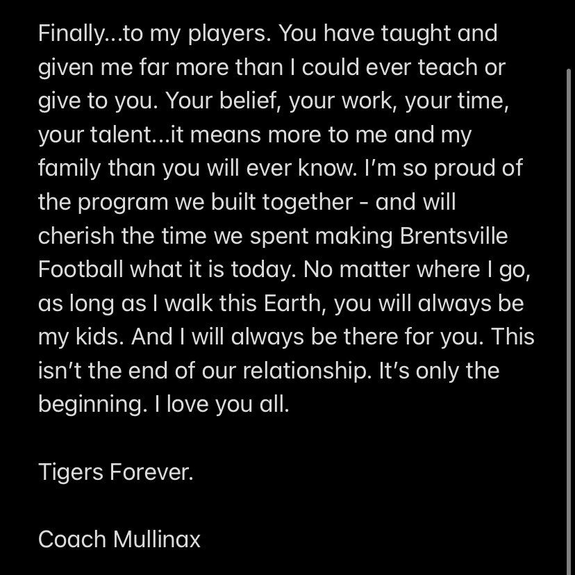 CoachMullinax's tweet photo. Wherever I go, I will always be #BuiltByBrentsville. #TigersForever. https://t.co/UUgu6tpQHl