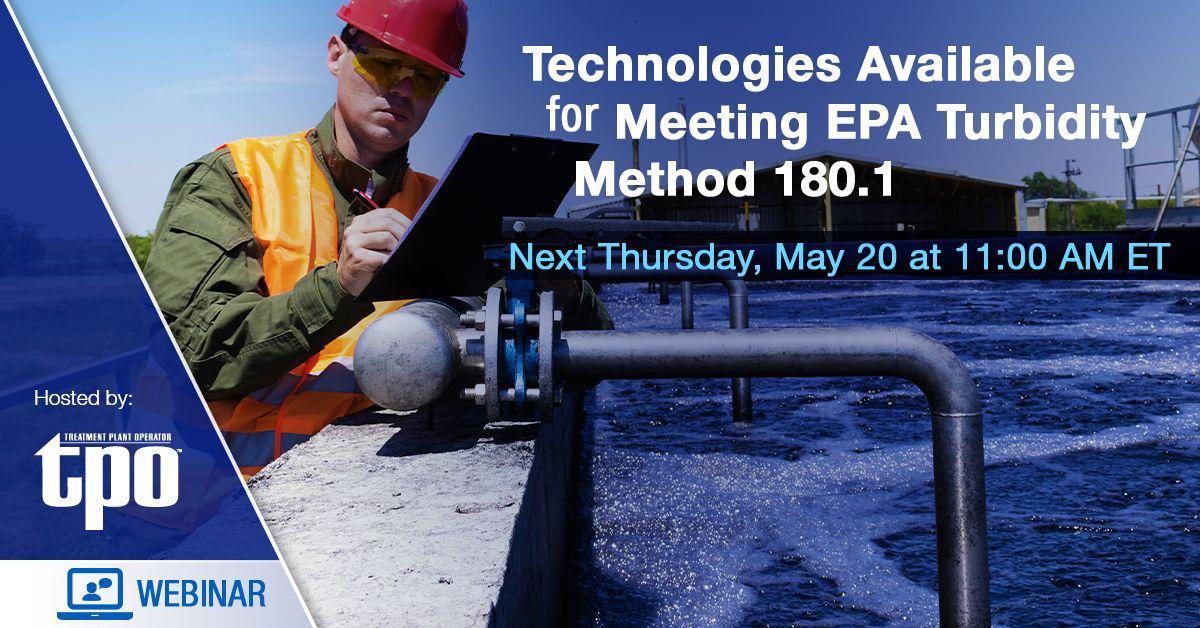 IQ2SAVEH2O's tweet photo. Next Thursday! Explore the basics of surface water treatment rules including turbidity limits and regulations in the webinar, Technologies Available for Meeting EPA Turbidity Method 180.1. Thursday 5/20 at 11am ET. https://t.co/lwnh0R1Xfc

#webinar #watertreatment #epa https://t.co/9QCkakp5R3