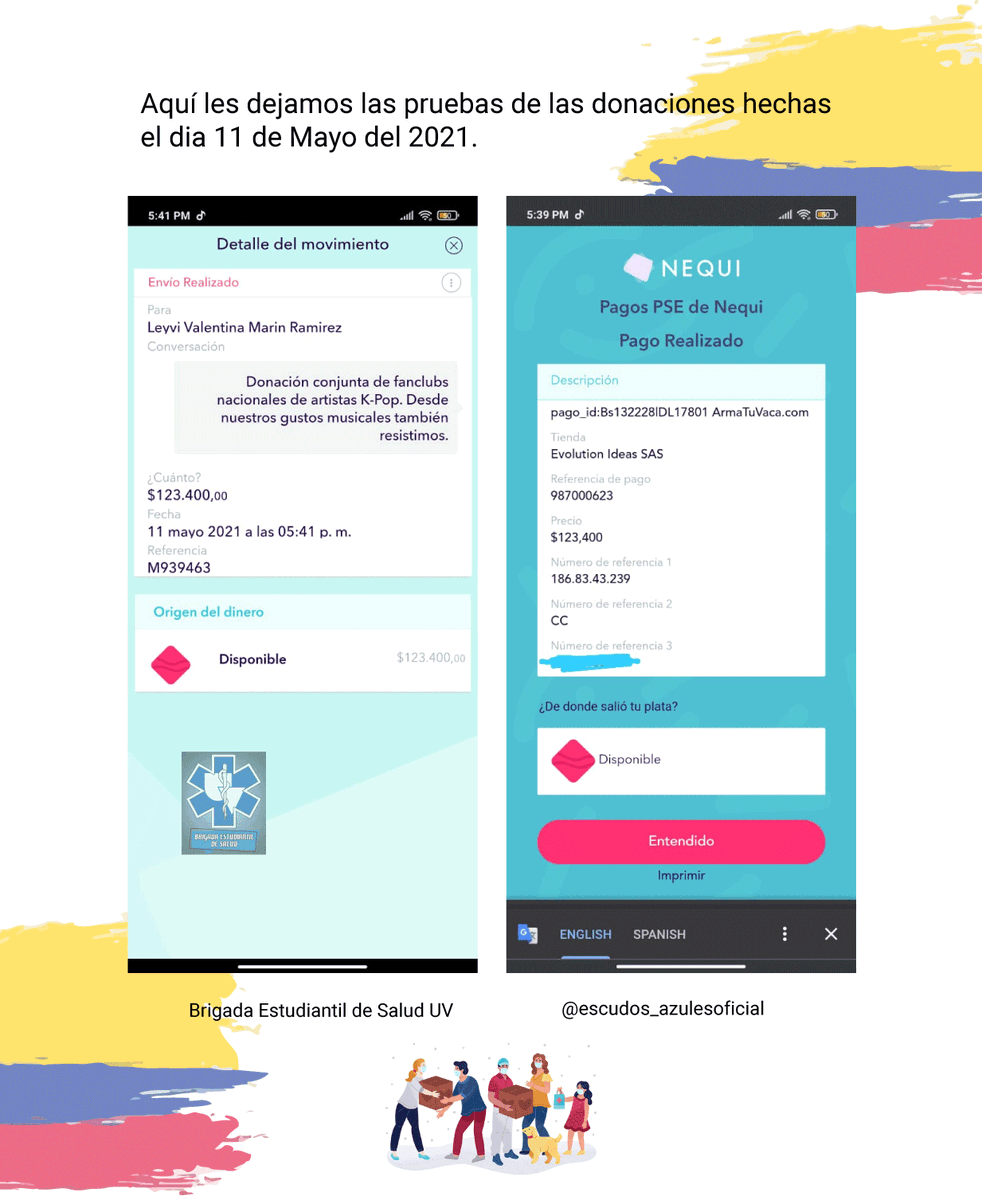 MYTEENCOL's tweet photo. [📢] YOU"TH este fue el resultado de la primera ronda de donaciones la cual hemos logrado gracias a ustedes. Seguiremos recibiendo ayudas económicas y físicas para seguir ayudando a las personas que salen a marchar por nuestro país. 
LA UNIÓN HACE LA FUERZA. https://t.co/vUmz98NntK