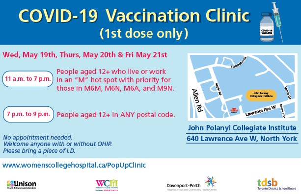 ‼️ALL OUR DOSES HAVE BEEN ALLOCATED FOR TODAY‼️

Thank you to all of the students and families who came to our pilot clinic for those 12-17 years old and who made it such an amazing day 💫🎉

We will be back Wednesday to Friday – details below👇